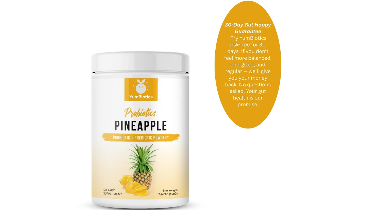 YumBiotics™ Pineapple Probiotic + Prebiotic Powder